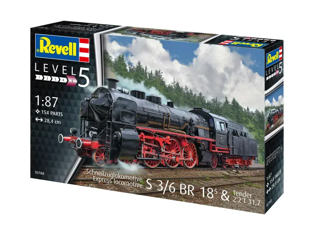 lokomotiva Express locomotive S3/6 BR18(5) with Tender 2‘2’T (1:87) Revell 02168