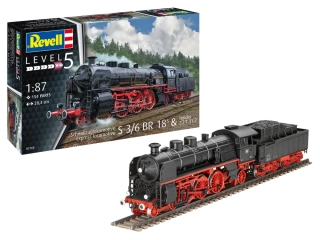 lokomotiva Express locomotive S3/6 BR18(5) with Tender 2‘2’T (1:87) Revell 02168