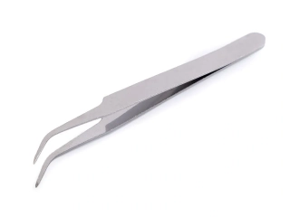 Kovová pinzeta délka 11,5 cm zahnutá